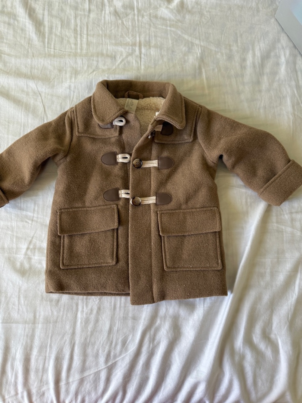 Classic Brown Kids Toggle Coat